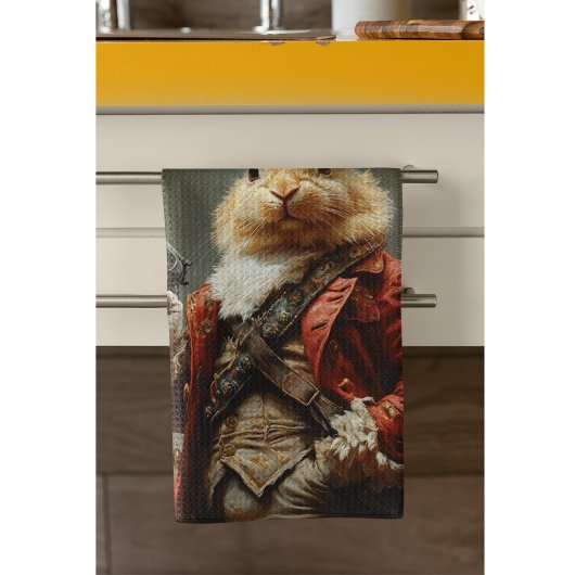 卵の狩り、イースターバニー狩り キッチンタオル