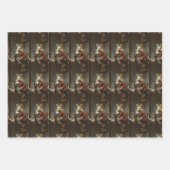 卵の狩り、イースターバニー狩り ラッピングペーパーシート (正面2)