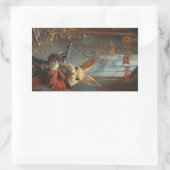 卵の狩り、イースターバニー狩り 長方形シール (バッグ)