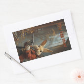 卵の狩り、イースターバニー狩り 長方形シール (封筒)