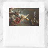 卵の狩り、イースターバニー狩り 長方形シール (バッグ)