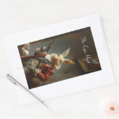 卵の狩り、イースターバニー狩り 長方形シール (封筒)