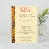 卵の白い感謝祭の夕食秋の饗宴 招待状 (スタンド正面)