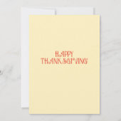 卵の白い感謝祭の夕食秋の饗宴 招待状 (裏面)