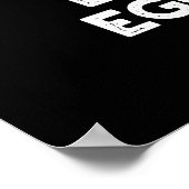 卵の良いサンプルの卵のプンおもしろいダークBGである ポスター (角)