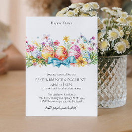 卵の装飾と卵狩り招待状 招待状