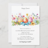 卵の装飾と卵狩り招待状 招待状 (正面)