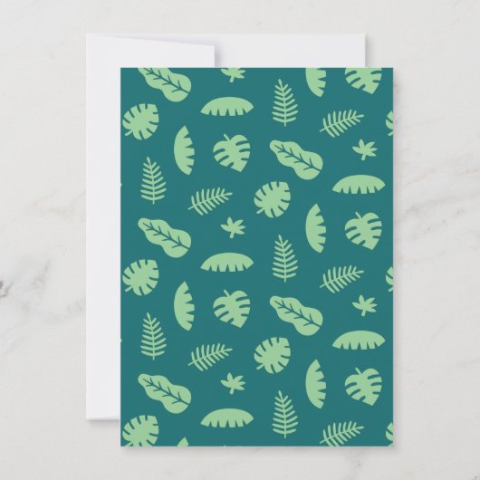 卵の赤ちゃんシャワーからかわいい恐竜が孵化 招待状 (裏面)