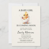 卵の赤ちゃんシャワーから孵化 招待状 (正面)