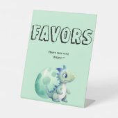 卵の赤ちゃんシャワーが人気の可愛いベビー恐竜 台座サイン (正面)