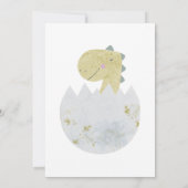 卵の赤ちゃんシャワーで恐竜のかわいい孵化 招待状 (裏面)