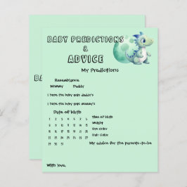 卵の赤ちゃんシャワーゲームフライヤー付きかわいい恐竜