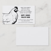 卵の農場の白黒鶏 名刺 (正面/裏面)