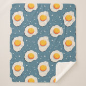 卵の青いパターン揚げ シェルパブランケット (正面)