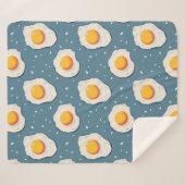 卵の青いパターン揚げ シェルパブランケット (正面(横))