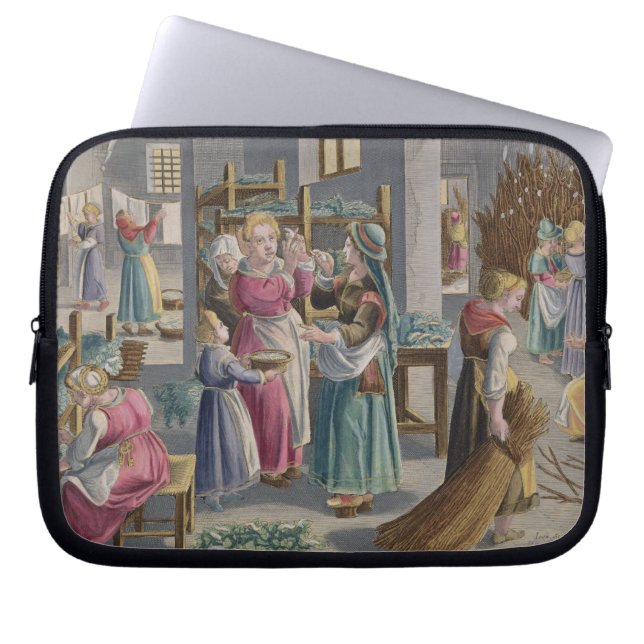 卵はみみずに正しく、です覆われたb工夫します ラップトップスリーブ (正面)