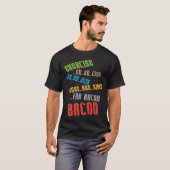 卵はベーコンTシャツの裏表 Tシャツ (正面フル)