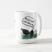 卵は冗談を言わない（様式化された鶏とジョーク） コーヒーマグカップ (正面右)