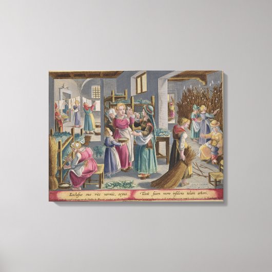 卵は正に虫に孵化し、彼らは覆われている キャンバスプリント (正面)