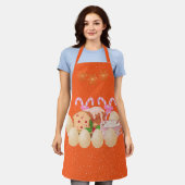 卵や他の喜びオレンジ エプロン (着用した状態)