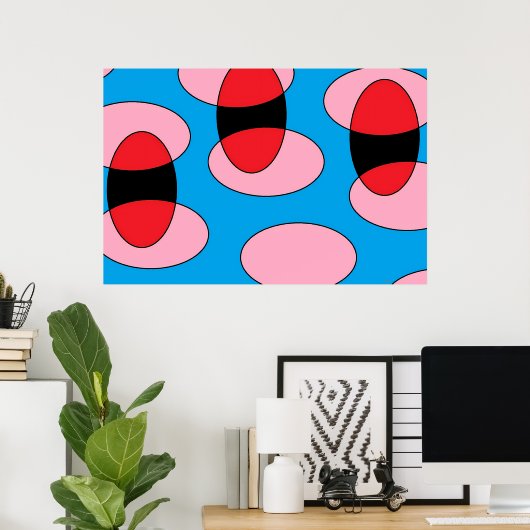 卵を使ったデイケンゲージアート ポスター (ホームオフィス)