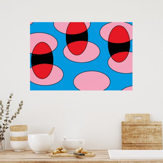 卵を使ったデイケンゲージアート ポスター (キッチン)