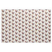 卵を使った茶色い斑状の鶏 ファブリック (ヤード)