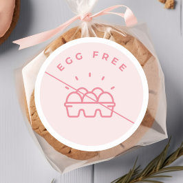 卵を使用していません アレルギー警告シール ラウンドシール
