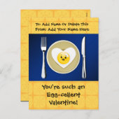 卵を入れるかわいいバレンタイン シーズンポストカード (正面/裏面)