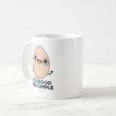 卵を十分に生まおもしろいす コーヒーマグカップ (正面左)