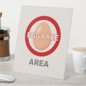 卵を含まない地域の食カスタマイズ物アレルギー警告 台座サイン (インサイチュ)