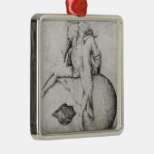 卵を工夫することを試みている愚か者 メタルオーナメント (右)