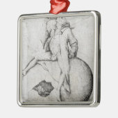 卵を工夫することを試みている愚か者 メタルオーナメント (左)