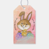 卵を引用した卵の狩りキッズピンク ギフトタグ (裏面)