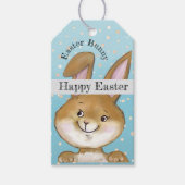 卵を引用する卵の狩りキッズブルー ギフトタグ (正面)