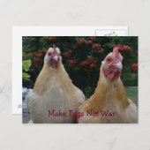 卵を戦争ではなく…バフオルピントンヘンズポストカード ポストカード (正面/裏面)