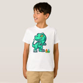 卵を抱えた恐竜 Tシャツ (正面フル)