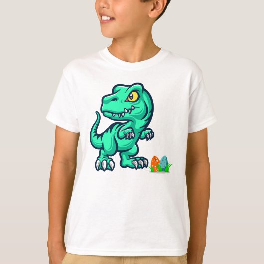 卵を抱えた恐竜 Tシャツ (正面)