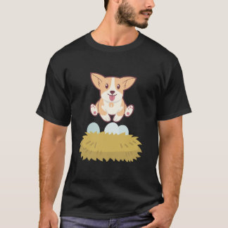 卵を抱えている犬 Tシャツ