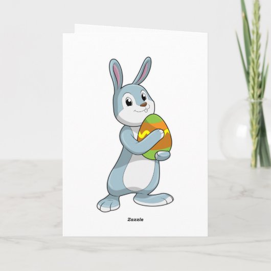 卵を持つウサギ カード (裏面)