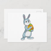 卵を持つウサギ ポストカード (正面/裏面)