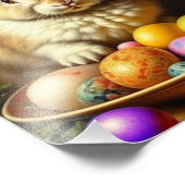 卵を持つバロック様式の茶色のイースターバニー フォトプリント            (角)