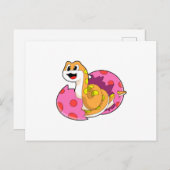 卵を持つヘビ ポストカード (正面/裏面)