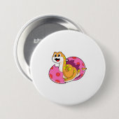 卵を持つヘビ 缶バッジ (正面&裏面)