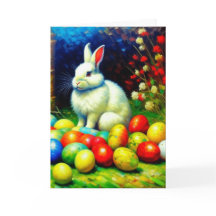 卵を持つ印象派イースターバニー