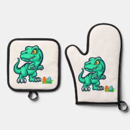 卵を持つ恐竜 鍋つかみ&鍋敷きセット