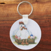 卵を持つ鶏 キーホルダー (正面)