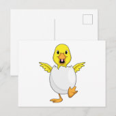 卵を持つ鶏 ポストカード (正面/裏面)