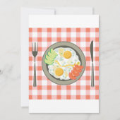卵を揚げてプレート招待状 招待状 (正面)