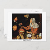 卵を揚げるおばあさん(古い調理師) ポストカード (正面/裏面)